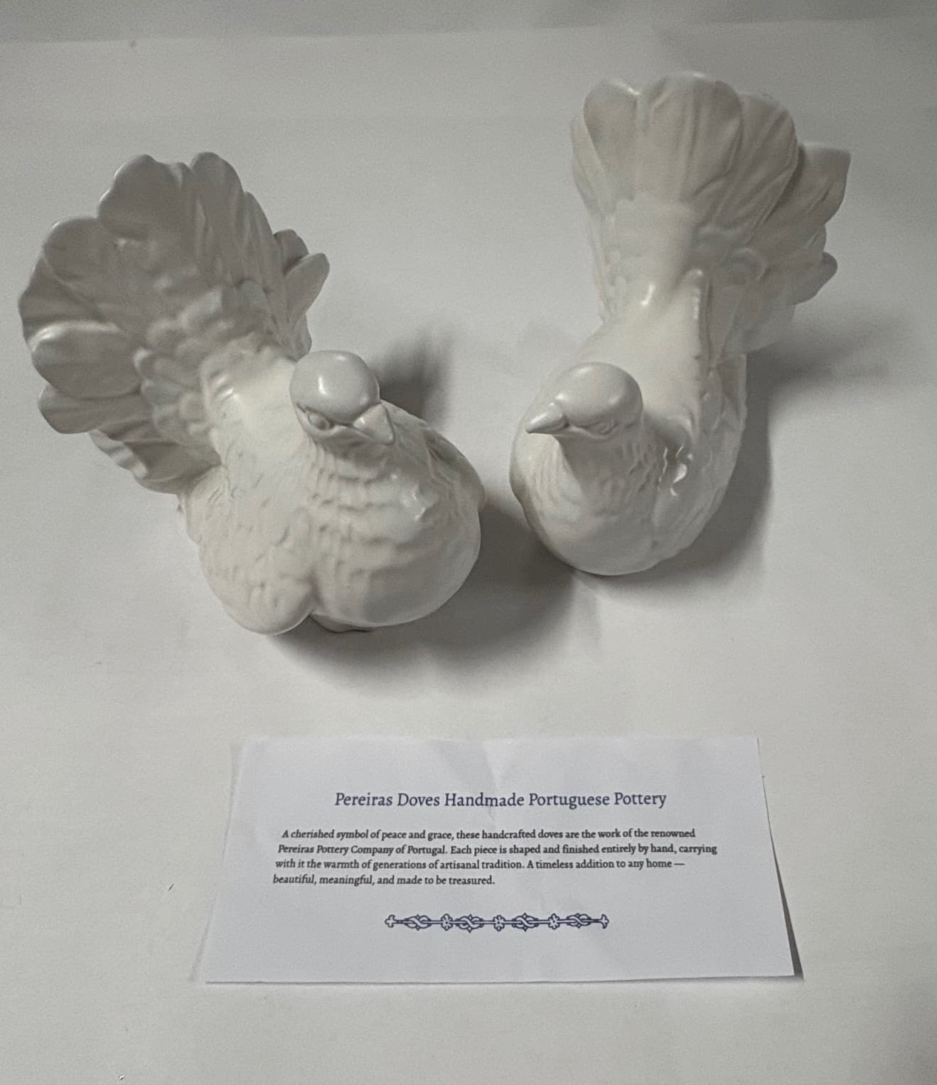 Pair of Doves - Pereiras Pottery Company of Portugal